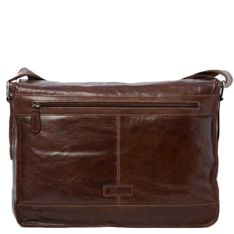 Ashwood Mens Leather Laptop Messenger Bag image number 7